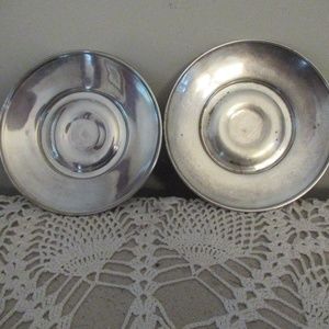 2 Aluminum Saucers